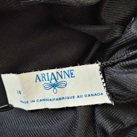 Arianne 90s black nylon half slip. Size L - Picture 6 of 7